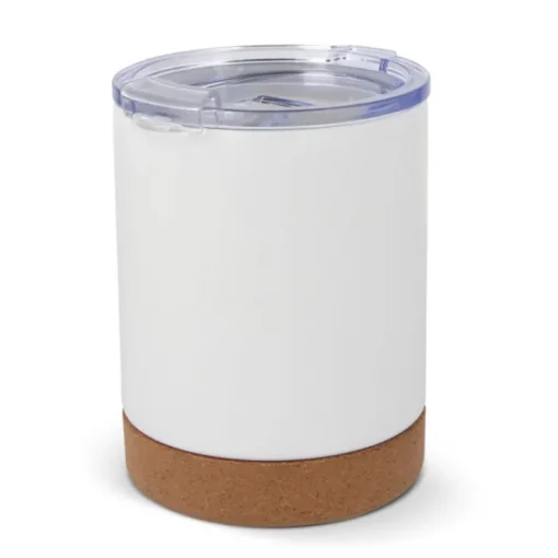 Gift Campaign Bicchiere da viaggio in acciaio e ceramica con base in sughero 350ml> Bicchieri Take Away