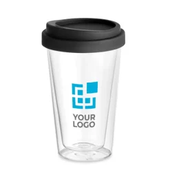 Gift Campaign Bicchiere doppia parete con tappo in silicone 350ml Silicone></noscript> Bicchieri Take Away