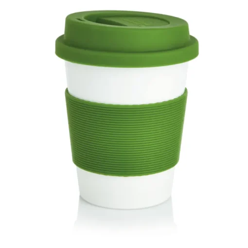 Gift Campaign Bicchiere take away ecologico fascia e tappo abbinati 350ml Latte> Bicchieri Take Away