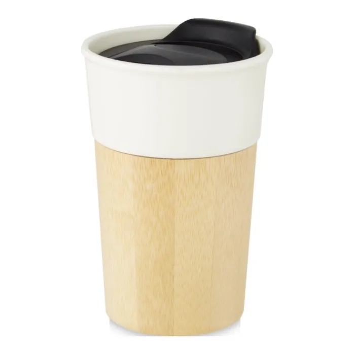 Gift Campaign Bicchiere take away tappo con apertura scorrimento 320ml Porcelaine> Gadget Ecologici|Bicchieri Take Away