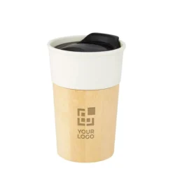 Gift Campaign Bicchiere take away tappo con apertura scorrimento 320ml Porcelaine><noscript><img width=