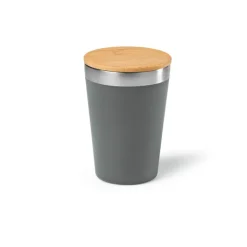 Gift Campaign Bicchiere termico da viaggio acciaio riciclato con tappo in bambù 400ml></noscript> Bicchieri Termici Personalizzati