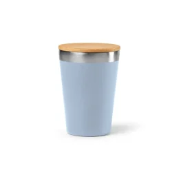 Gift Campaign Bicchiere termico da viaggio acciaio riciclato con tappo in bambù 400ml></noscript> Bicchieri Termici Personalizzati