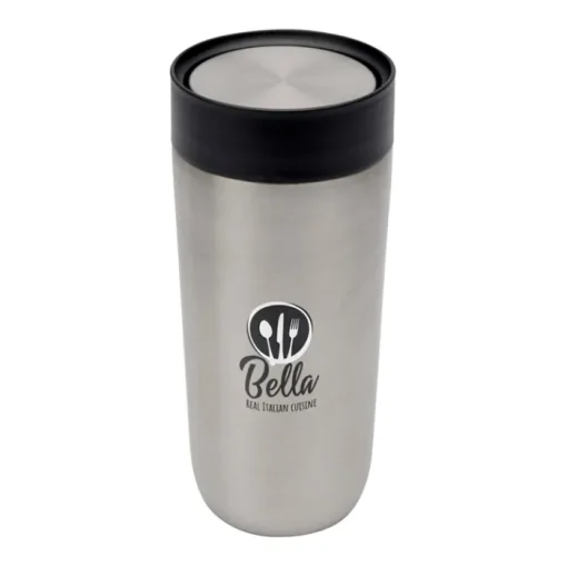 Gift Campaign Bicchiere termico in acciaio inossidabile apertura a pulsante 350ml> Bicchieri Termici Personalizzati