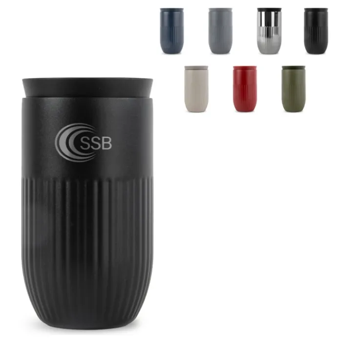 Gift Campaign Bicchiere termico in acciaio inox con coperchio a bottone da 320ml> Bicchieri Termici Personalizzati|Bicchieri Take Away