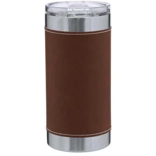 Gift Campaign Bicchiere termico in acciaio inox con fascia in PU colorata da 530ml> Bicchieri Termici Personalizzati|Bicchieri Take Away