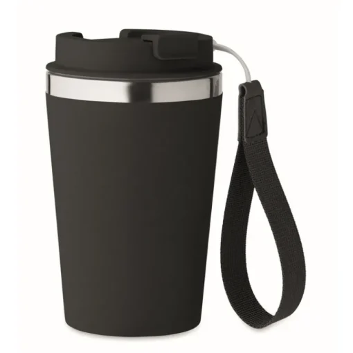 Gift Campaign Bicchiere termico in acciaio inox con laccetto da trasporto 350ml> Bicchieri Take Away