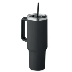 Gift Campaign Bicchiere termico in acciaio inox riciclato con tappo e cannuccia 1.2l> Bicchieri Termici Personalizzati