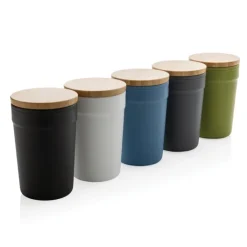 Gift Campaign Bicchiere termico in PP riciclato certificato e bambù 300ml EcoBrew><noscript><img width=