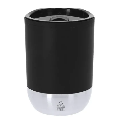 Gift Campaign Bicchiere termico in PP riciclato e base in acciaio con tappo 290ml> Bicchieri Take Away