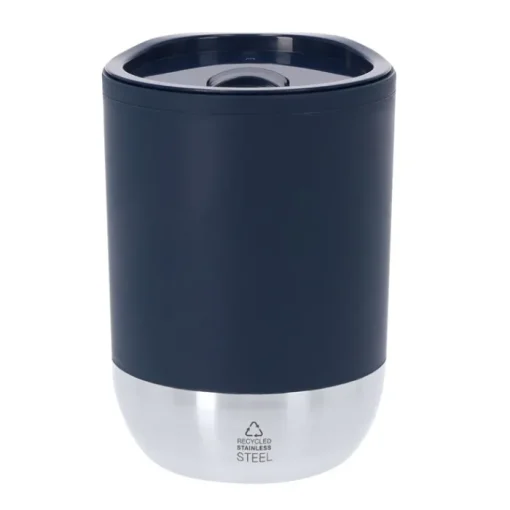 Gift Campaign Bicchiere termico in PP riciclato e base in acciaio con tappo 290ml> Bicchieri Take Away