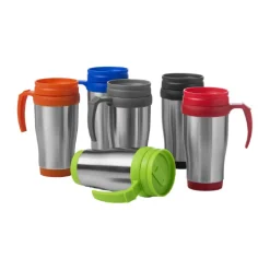 Gift Campaign Bicchiere termico take away con manico colorato 400ml Barista><noscript><img width=