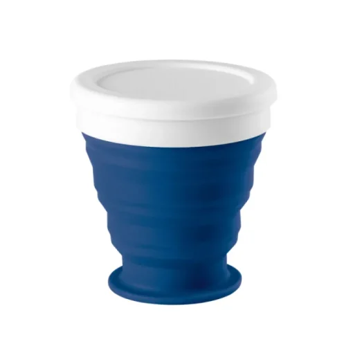 Gift Campaign Bicchieri promozionali pieghevoli con tappo bianco Colors 250 ml> Bicchieri Di Plastica Personalizzati