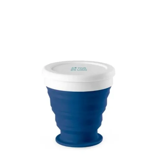 Gift Campaign Bicchieri promozionali pieghevoli con tappo bianco Colors 250 ml> Bicchieri Di Plastica Personalizzati