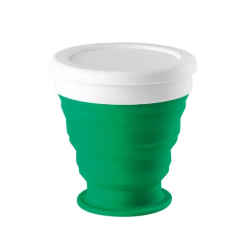 Gift Campaign Bicchieri promozionali pieghevoli con tappo bianco Colors 250 ml> Bicchieri Di Plastica Personalizzati