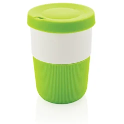 Gift Campaign Bicchieri take away con base e tappo in silicone colorati 380ml Funny></noscript> Bicchieri Take Away