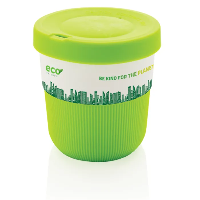 Gift Campaign Bicchieri take away eco con base e tappo abbinati 280ml Barista> Bicchieri Take Away