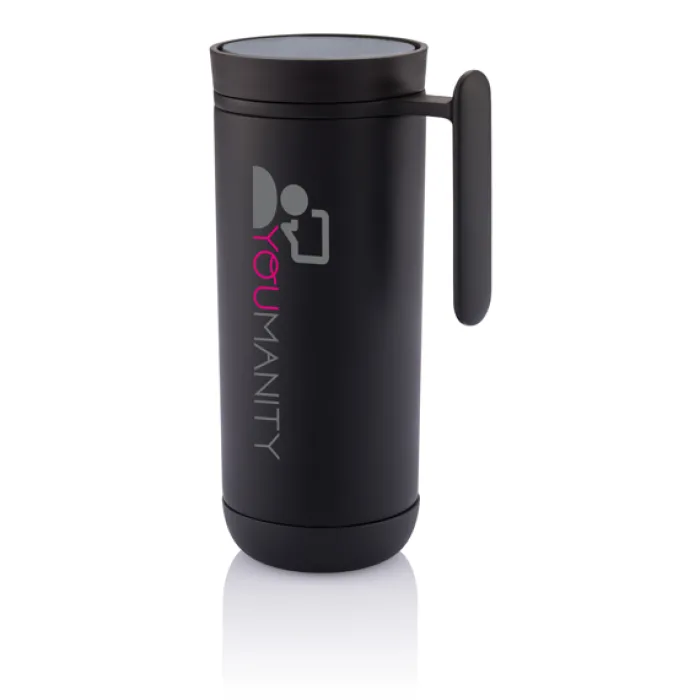 Gift Campaign Bicchieri termici d'asporto con manico e coperchio intelligente 225ml Click> Bicchieri Termici Personalizzati