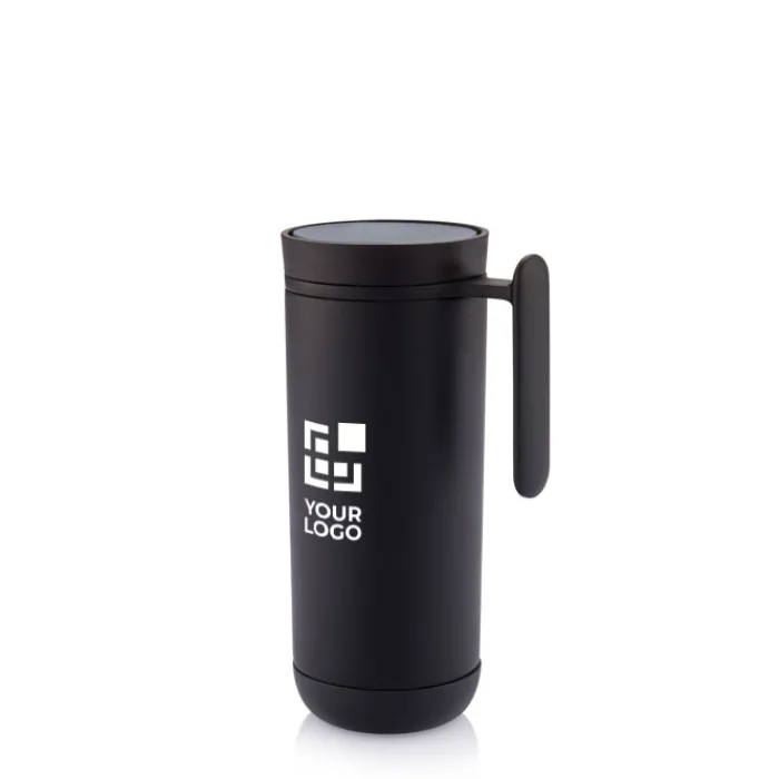 Gift Campaign Bicchieri termici d'asporto con manico e coperchio intelligente 225ml Click> Bicchieri Termici Personalizzati