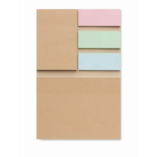 Gift Campaign Blocco memo con logo due misure e segnapagine adesivi Reciclo> Post-It E Memo