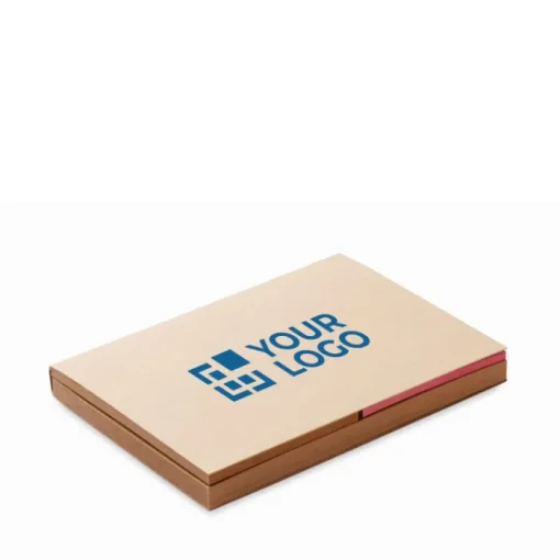 Gift Campaign Blocco memo con logo due misure e segnapagine adesivi Reciclo> Post-It E Memo