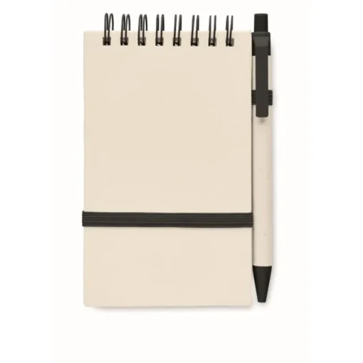 Gift Campaign Blocco note con logo A6 riciclato pagine a righe con penna EcoMilky> Block Notes|Taccuini Tascabili E Quadernini A6