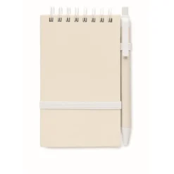 Gift Campaign Blocco note con logo A6 riciclato pagine a righe con penna EcoMilky></noscript> Block Notes|Taccuini Tascabili E Quadernini A6