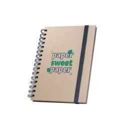 Gift Campaign Block notes A5 a righe con spirale e copertina in canna da zucchero><noscript><img width=