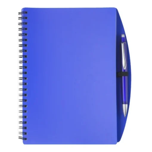 Gift Campaign Block notes A5 con spirale, pagine a righe e penna a inchiostro blu> Block Notes|Quaderni A5