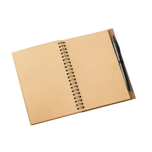 Gift Campaign Block notes B6 in sughero ed rPET con spirale, penna e pagine neutre> Taccuini Ecologici