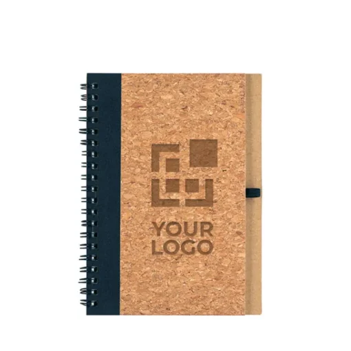 Gift Campaign Block notes B6 in sughero ed rPET con spirale, penna e pagine neutre> Taccuini Ecologici