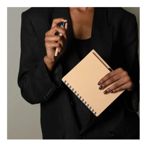 Gift Campaign Block notes carta riciclata con pagine neutre e penna a inchiostro blu> Taccuini Con Penna