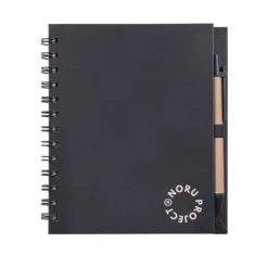 Gift Campaign Block notes carta riciclata con pagine neutre e penna a inchiostro blu></noscript> Taccuini Con Penna