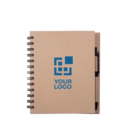 Gift Campaign Block notes carta riciclata con pagine neutre e penna a inchiostro blu> Taccuini Con Penna