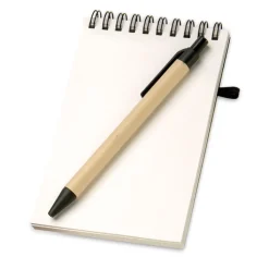 Gift Campaign Block notes con logo A6 elastico pagine bianche e penna blu EcoSpiral></noscript> Gadget Ecologici|Gadget Per L'Ufficio