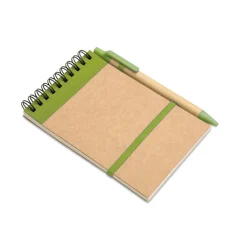 Gift Campaign Block notes con logo A6 elastico pagine bianche e penna blu EcoSpiral></noscript> Gadget Ecologici|Gadget Per L'Ufficio