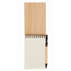 Gift Campaign Block notes con penna ed elastico A6 fogli a righe Bamboo light><noscript><img width=