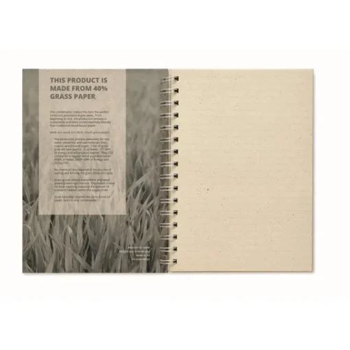 Gift Campaign Block notes ecologico A5 spiralato pagine a righe Grass Paper> Taccuini Ecologici|Block Notes