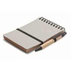 Gift Campaign Block notes ecologico tascabile B7 a righe con penna a inchiostro blu><noscript><img width=