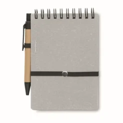 Gift Campaign Block notes ecologico tascabile B7 a righe con penna a inchiostro blu><noscript><img width=