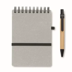 Gift Campaign Block notes ecologico tascabile B7 a righe con penna a inchiostro blu><noscript><img width=