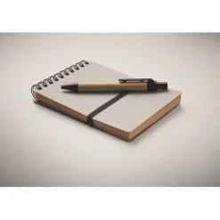 Gift Campaign Block notes ecologico tascabile B7 a righe con penna a inchiostro blu><noscript><img width=