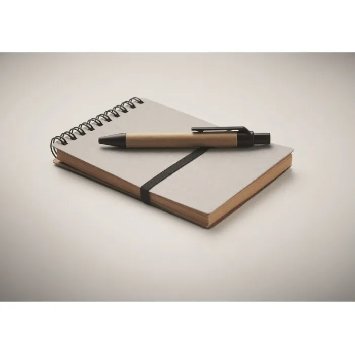 Gift Campaign Block notes ecologico tascabile B7 a righe con penna a inchiostro blu> Taccuini Ecologici|Taccuini Con Penna