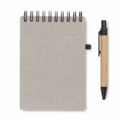 Gift Campaign Block notes ecologico tascabile B7 a righe con penna a inchiostro blu><noscript><img width=