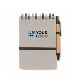 Gift Campaign Block notes ecologico tascabile B7 a righe con penna a inchiostro blu><noscript><img width=