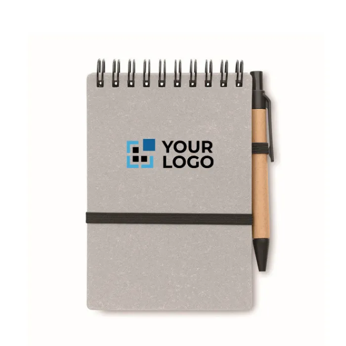 Gift Campaign Block notes ecologico tascabile B7 a righe con penna a inchiostro blu> Taccuini Ecologici|Taccuini Con Penna