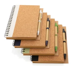 Gift Campaign Block notes personalizzato A5 con penna pagine a righe EcoCork Colors><noscript><img width=