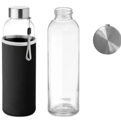 Gift Campaign Borracce con logo con custodia 500ml Downtown> Borracce In Vetro