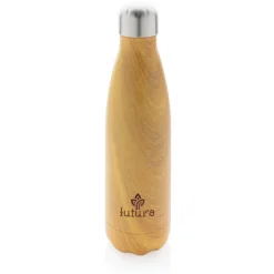 Gift Campaign Borracce con logo in acciaio con trama in legno da 500ml Wood Print></noscript> Borracce Termiche|Borracce Di Metallo