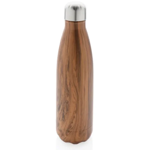 Gift Campaign Borracce con logo in acciaio con trama in legno da 500ml Wood Print> Borracce Termiche|Borracce Di Metallo